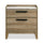 Sable Bedside 2-Drawer Nightstand, 24"W x 24"H - Light Brown