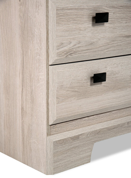 Yorkdale 5pc Bedroom Set with Panel Bed, Dresser & Mirror, White - Queen Size