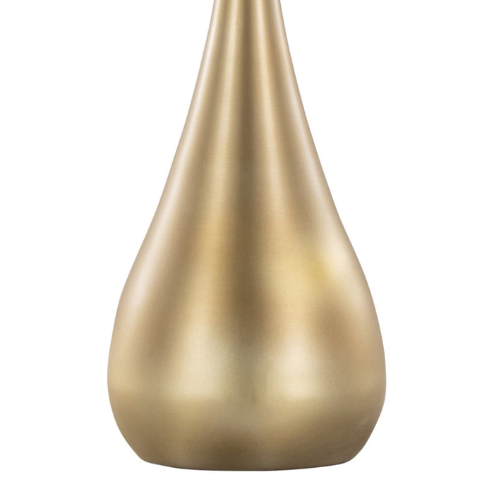 Cassie 29\" Metal Table Lamp with White Linen Shade - Gold