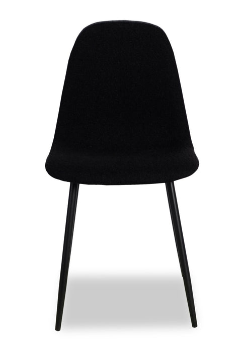 Joss 7pc Dining Set with Table & 6 Chairs - 63-86.5\"W Butterfly Extension, Metal  - Natural/Black