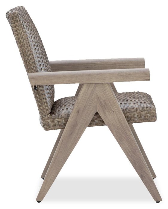 Muskoka Outdoor Patio Set of 2 Chairs - Resin Wicker, UV & Weather Resistant - Beige