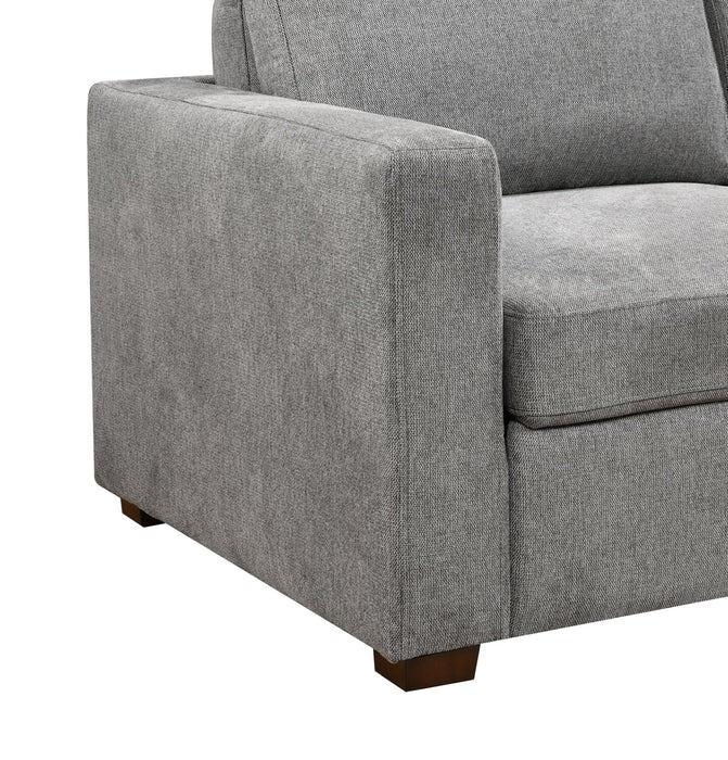 Dusk 52\" Linen-Look Fabric Sleeper Chair with Track Arms - Grey