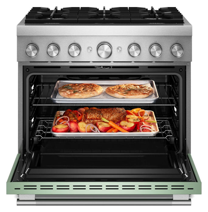 KitchenAid 5.1 Cu. Ft. Dual Fuel Range with No Preheat Air Fry – Cardamom - KFDS936SDC