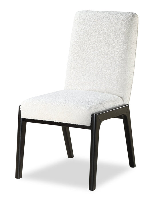 Alma 5pc Dining Set with Table & 4 Chairs, Trestle Base, 86\"W - Charcoal Black & White