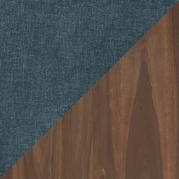 Rain Dining Chair with Cushion Fabric Seat & Back – Blue