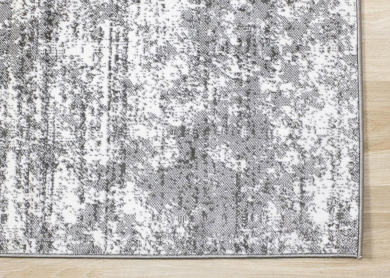 Fresh Washable Grey & White Distressed Rug - 2'0\" x 6'7\"