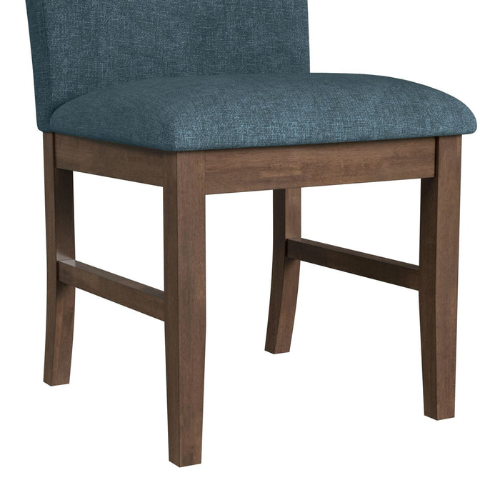 Rain Dining Chair with Cushion Fabric Seat & Back – Blue