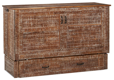 Parker Cabinet Bed, Weathered Brown - Queen Size | Lit escamotable Parker, marron vieilli -  format grand lit
