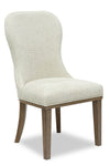 Clara Dining Chair with Polyester Fabric - Taupe