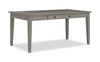 ["Cove Dining Table with Storage Drawers, Melamine, 66\"W - Grey"]