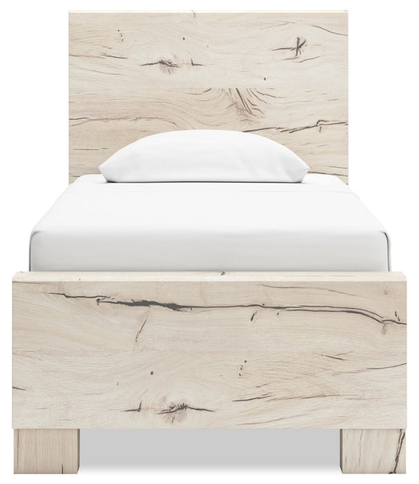 Derekson 6pc Bedroom Set with Side Storage Bed, Dresser, Mirror & Nightstand, Rustic White - Twin Size