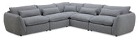 Monaco 5-Piece Sectional - Grey 