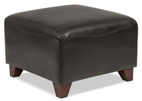 Zello Faux Leather Ottoman - Brown 