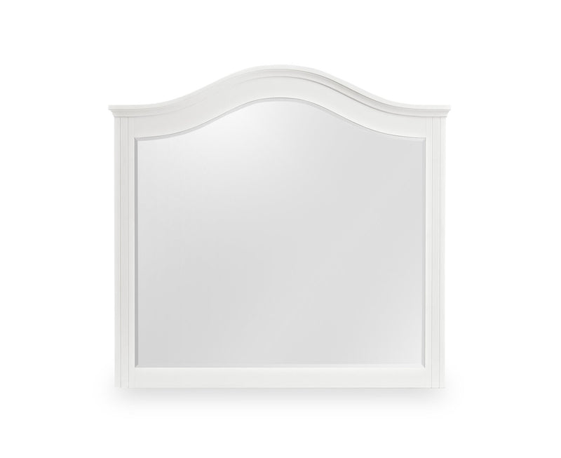 Ella 6pc Bedroom Set with Panel Bed, Dresser, Mirror & Nightstand, White - Twin Size