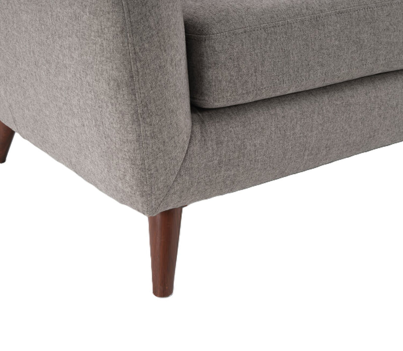 Ivy 75.5\"  Fabric Sofa with Removable Back Cushions - Grey 