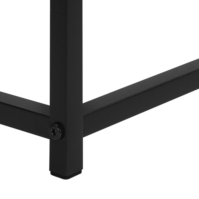 Alma 31.5\" Modern Sofa Table - Black with Black Metal Frame