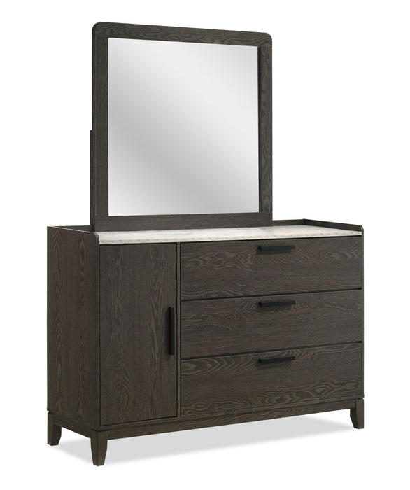 Sable Bedroom Dresser Mirror - Dark Grey