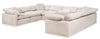 Eclipse 8-Piece Linen-Look Fabric Modular Sectional - Linen