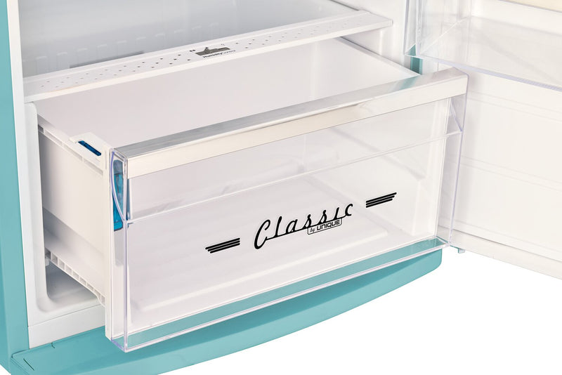 Unique Classic Retro 24\" 11 Cu Ft. Top Freezer Refrigerator – Ocean Mist Turquoise - UNQ-310L T TM