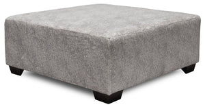 Koda Chenille Ottoman - Plush Paloma