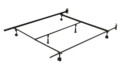 Twin/Full/Queen Versatile Metal Bed Frame with Casters | Cadre de lit polyvalent en métal avec roulettes pour lit simple, lit double ou grand lit