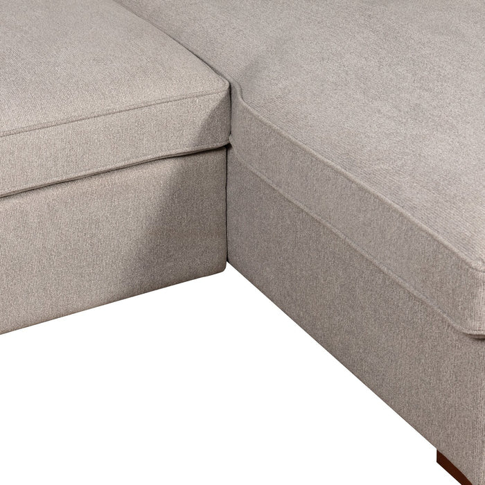 Scott Living Haven 3-Piece Chenille Fabric Sleeper Sectional - Grey