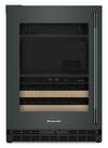 KitchenAid 24\" Beverage Centre with Wood-Front Racks – Black Ore - KUBL524SJP