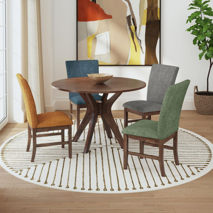 Rain Dining Table, 45\"W Round - Brown