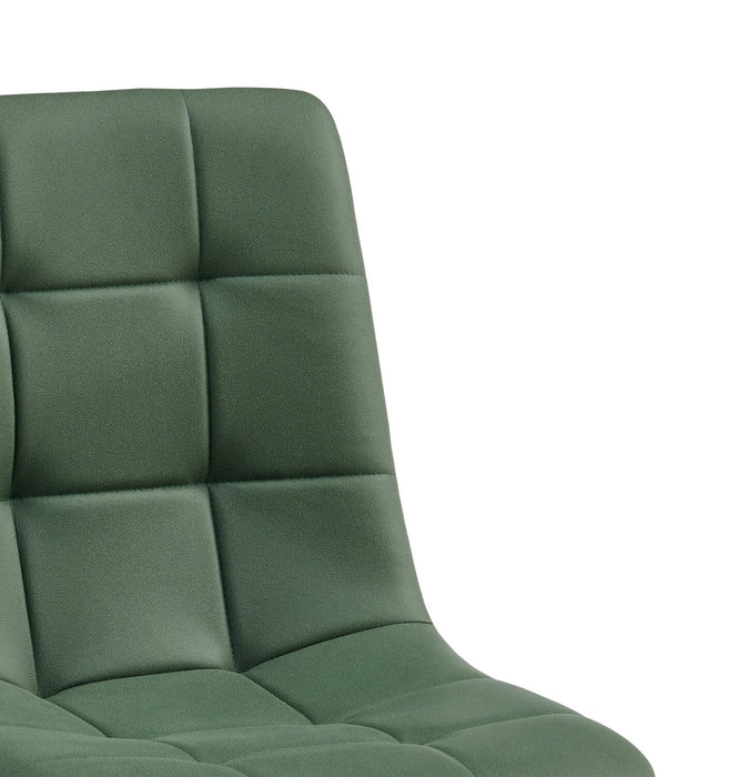 Arlo Dining Chair with Cushion Fabric Tufted Seat & Back, Metal – Green