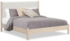 Jolie Panel Bed with Headboard & Frame, Boucle Fabric, White & Natural - King Size