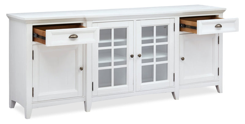 Wesley 80\" Traditional TV Stand with Storage and Cable Management for TVs up to 85\" - Chalk White
