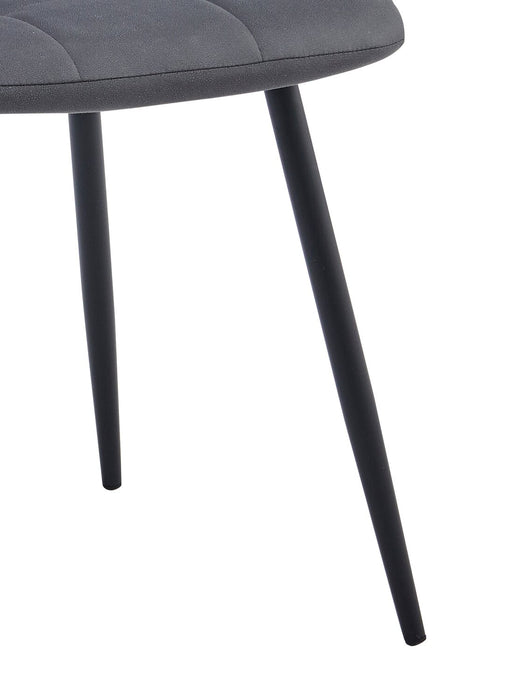 Arlo Dining Chair with Cushion Fabric Tufted Seat & Back, Metal – Charcoal