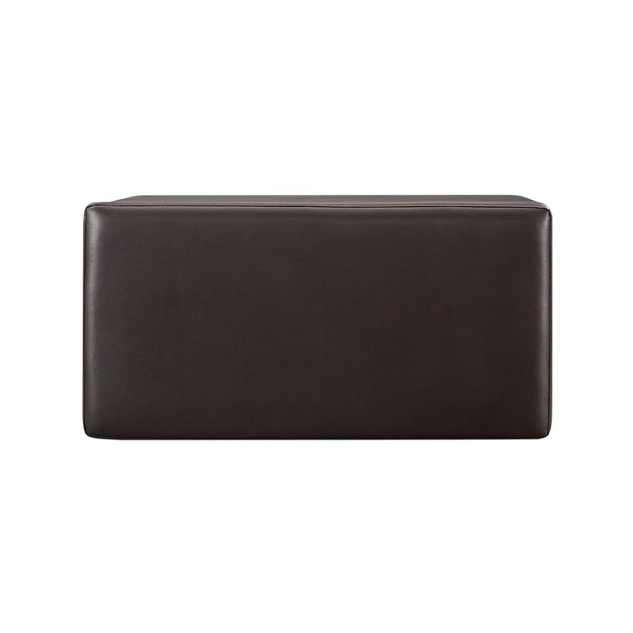 Edmonton 32\" Faux Leather Storage Ottoman - Espresso