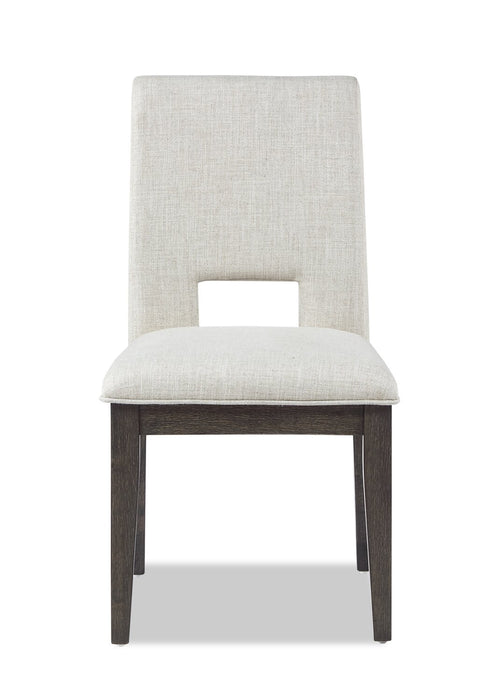 Zelda 5pc Dining Set with Table & 4 Chairs, 78-96\"W - White & Espresso Brown