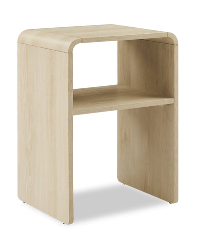 Odin Bedside Nightstand with Storage Shelf, 18"W x 25.75"H - Natural | Table de nuit Odin de 18 po (l) x 25,75 po (H) avec tablette de rangement - naturelle