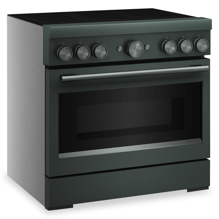 KitchenAid 36\" 5.1 Cu. Ft. Freestanding Induction Range with No Preheat Air Fry – Juniper - KFIS936SJP