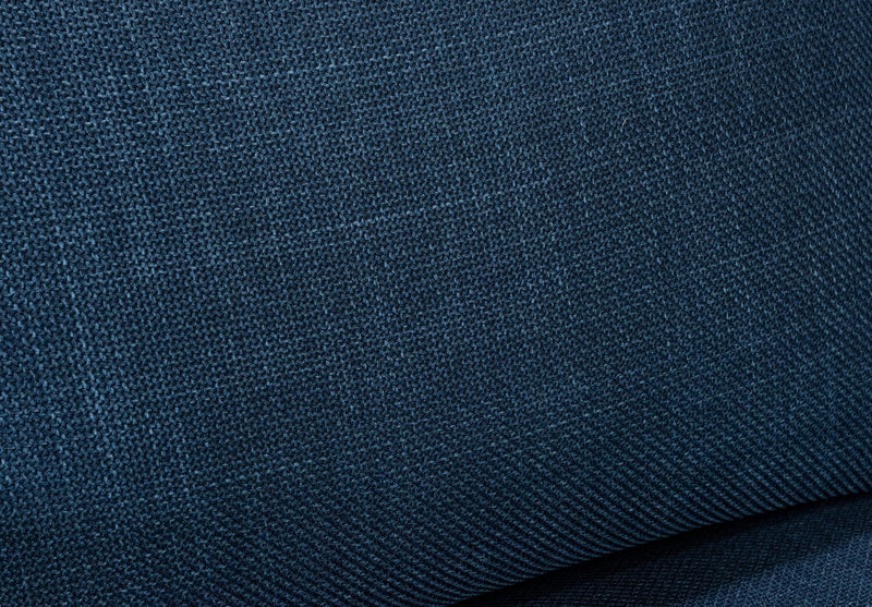 River 40.1\" Linen-Look Fabric Chair with Wood Base and Legs - Blue