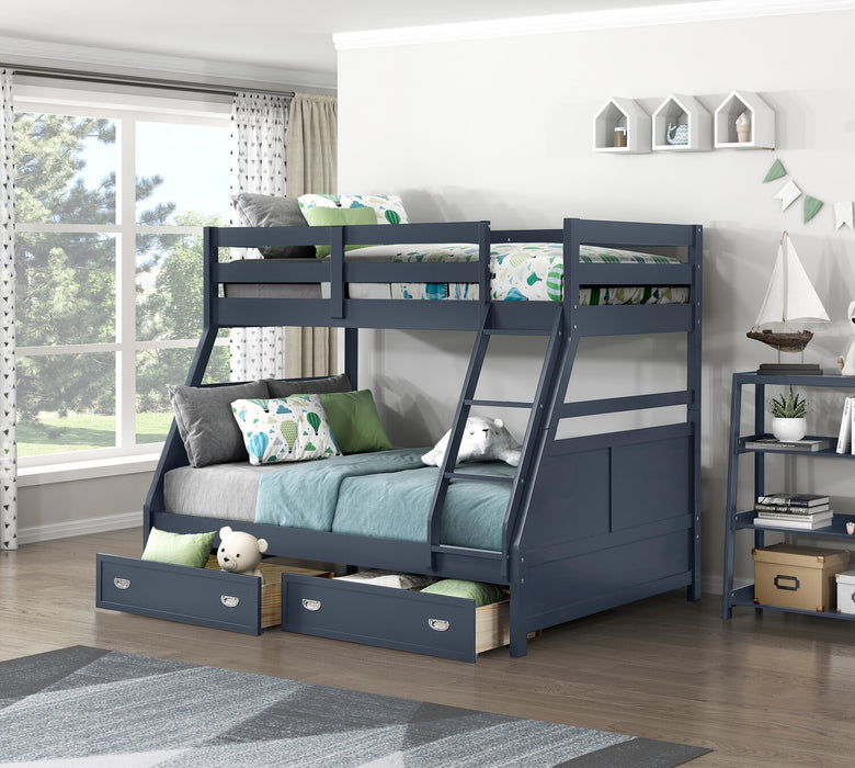Quinn Trundle Drawers for Bed or Bunk, Set of 2 - Blue