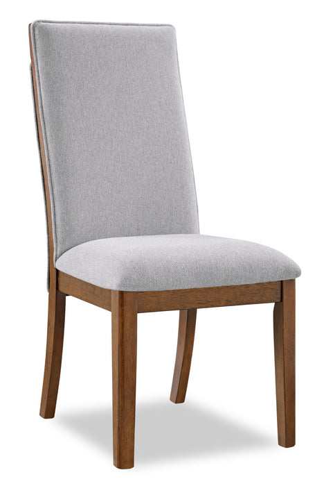 Ember 6pc Dining Set with Table, Bench & 4 Chairs, 74-92\"W - Grey & Brown