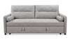 Shadow 82.5\" Linen-Look Fabric Sleeper Sofa with Storage and Two Armrest Pillows - Grey