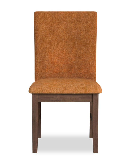 Rain Dining Chair with Cushion Fabric Seat & Back – Orange