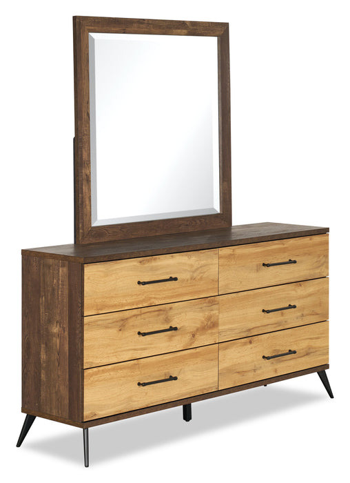 Silas Bedroom Dresser Mirror - Rustic Brown
