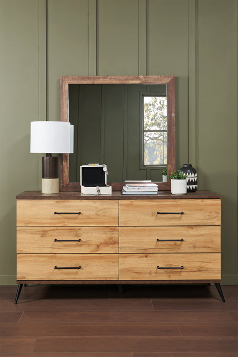 Silas Bedroom Dresser Mirror - Rustic Brown
