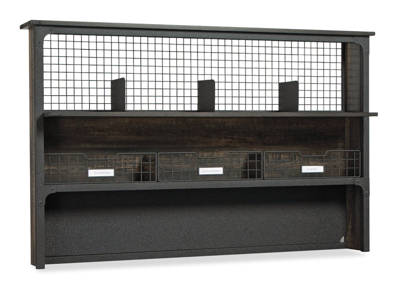 Steel River 60.08\" Commercial Grade Computer Hutch with Cubbyholes & Dividers - Carbon Oak