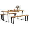 Outsunny Picnic Table And Bench Set For 6 Persons With 2\" Umbrella Hole
