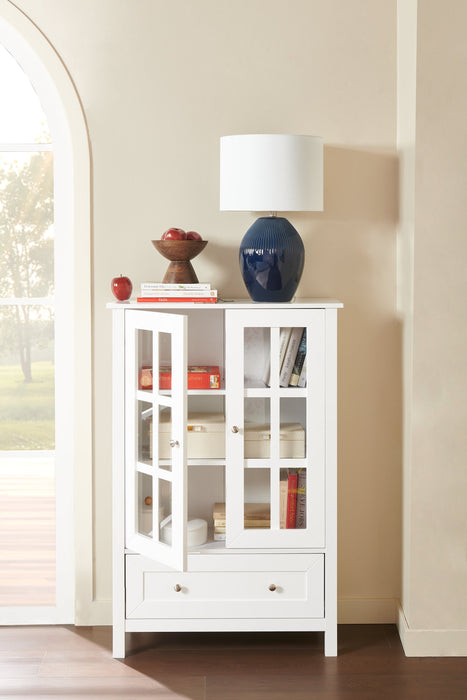 Tessa 31.5\" Storage Accent Cabinet – White 