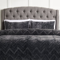 Tilda 3-Piece King Comforter Set - Charcoal 