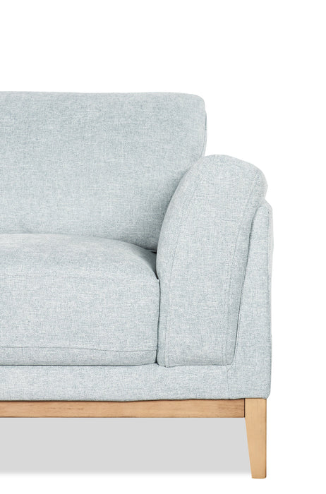 Valley 83.5\" Fabric Sofa with Rubberwood Base and Legs - Grey