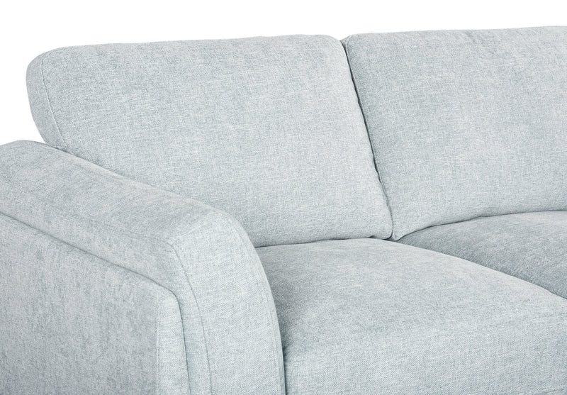 Valley 83.5\" Fabric Sofa with Rubberwood Base and Legs - Grey