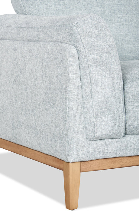 Valley 83.5\" Fabric Sofa with Rubberwood Base and Legs - Grey